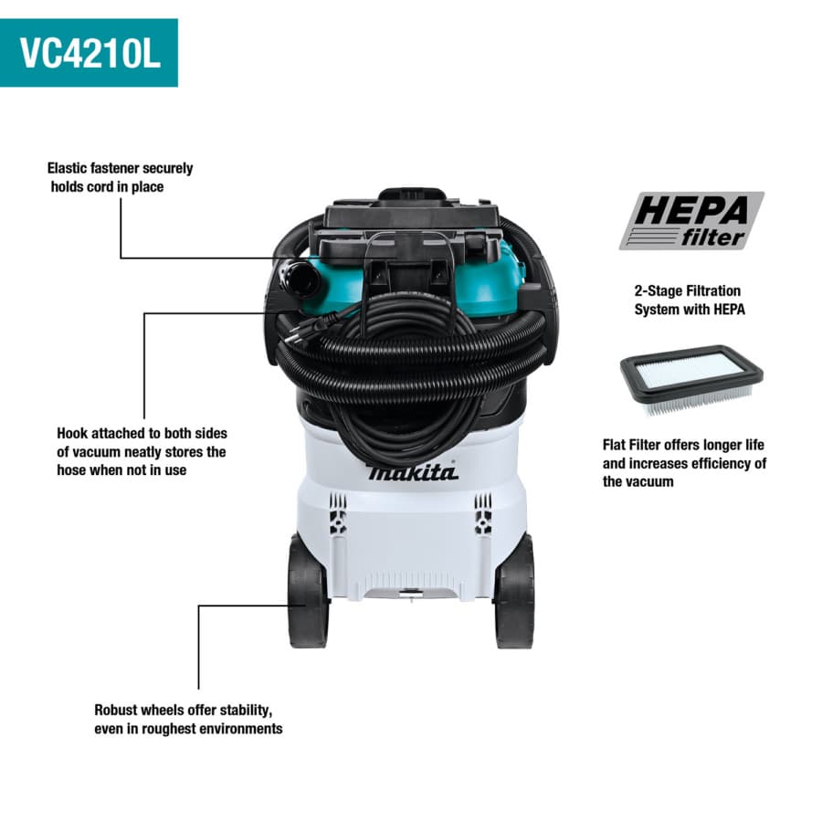 11 Gallon Wet/Dry HEPA Filter Dust Extractor/Vacuum with AWS Capable, detail 2