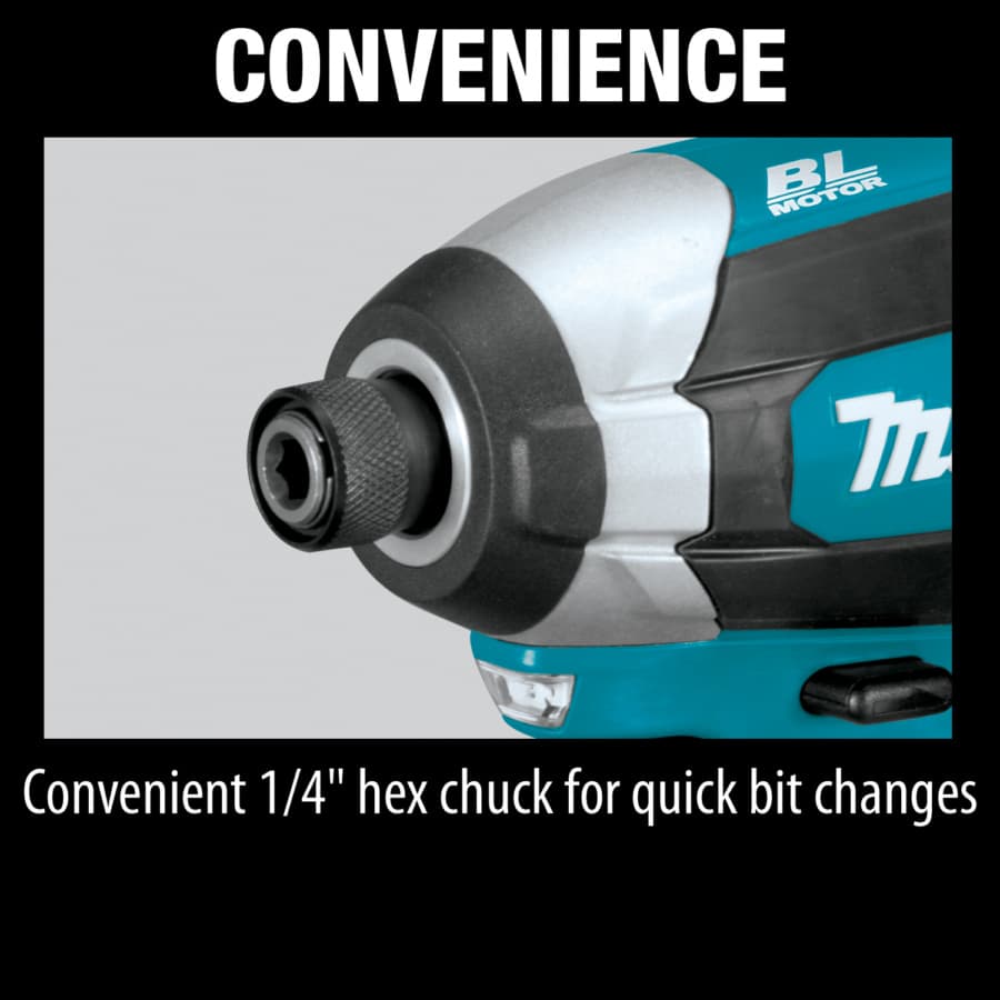 Makita Impact Driver 1/4" Keyless Chuck 18V LXT® Lithium-Ion Cordless Brushless Motor, 1500 lbf.in of Torque, Bare Tool - XDT13Z, detail 7