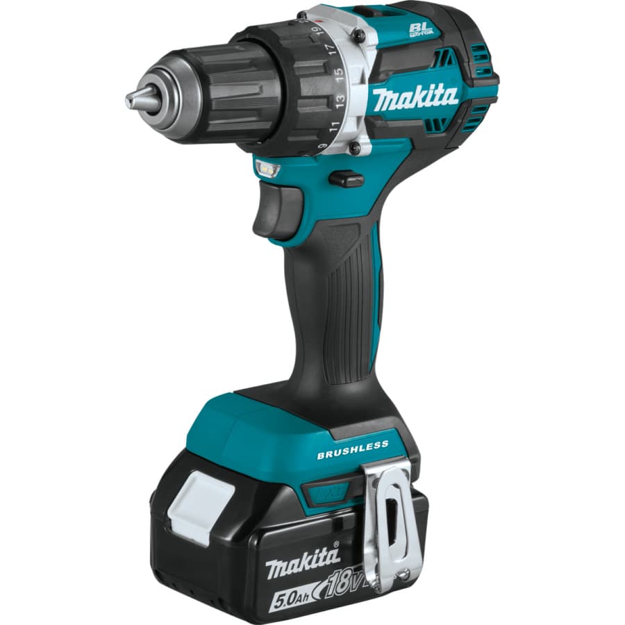 Makita Drill/Driver 1/2" Keyless Chuck 18V LXT® Lithium-Ion Cordless Brushless Motor, 530 lbf.in of Torque, 5.0 Ah Battery Included - XFD12T, detail 1