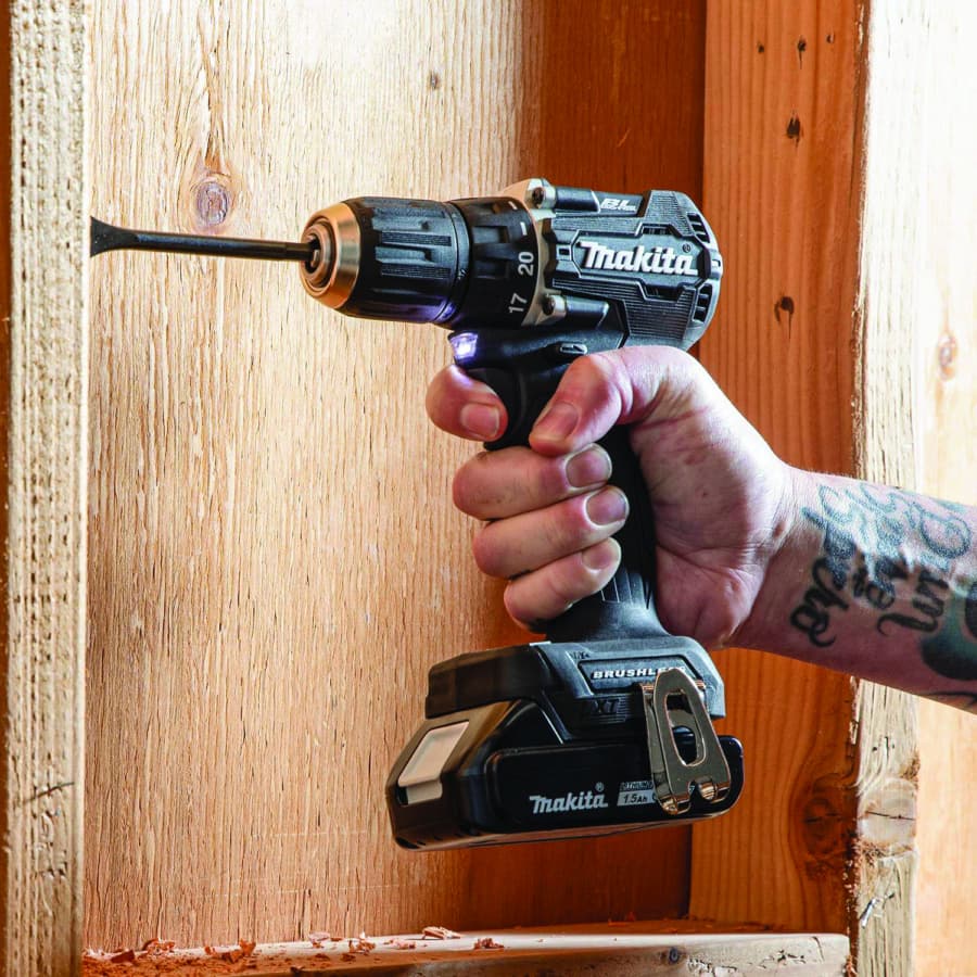 Makita Drill/Driver1/2" Keyless Chuck 18V LXT® Lithium-Ion Cordless Brushless Motor, 350 lbf.in of Torque, 1.5 Ah Battery Included - XFD15SY1B, detail 1