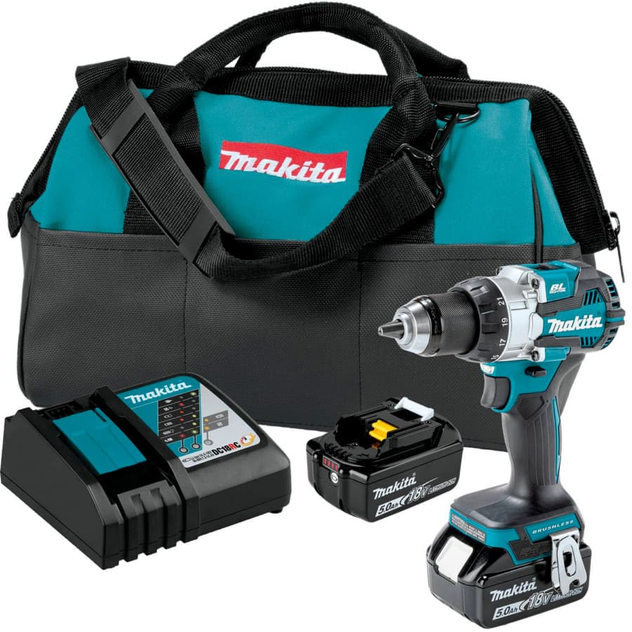 Makita Drill/Driver 1/2" Keyless Chuck 18V LXT® Lithium-Ion Cordless Brushless Motor, 970 lbf.in of Torque, 5.0 Ah Battery Included - XFD16T, detail 2