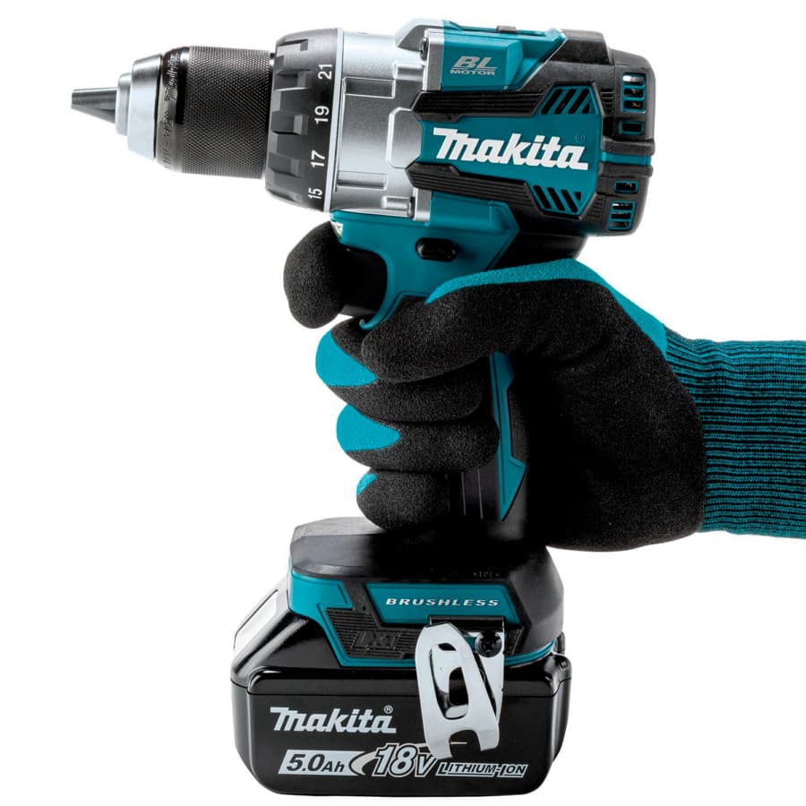 Makita Drill/Driver 1/2" Keyless Chuck 18V LXT® Lithium-Ion Cordless Brushless Motor, 970 lbf.in of Torque, 5.0 Ah Battery Included - XFD16T, detail 3
