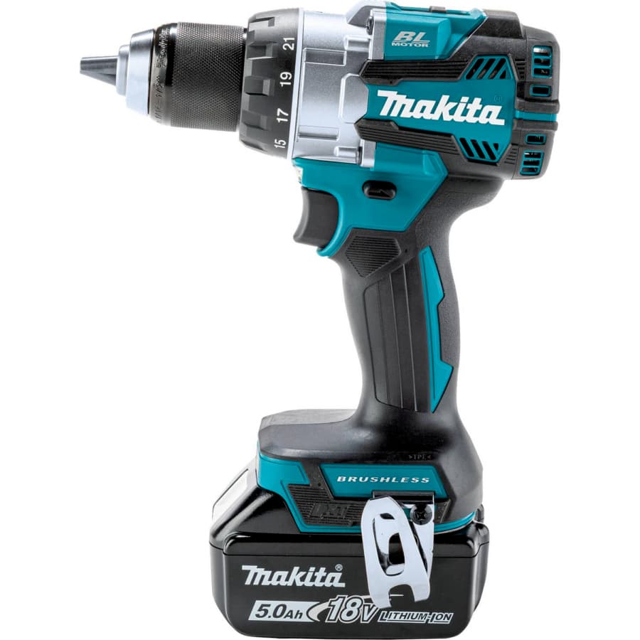 Makita Drill/Driver 1/2" Keyless Chuck 18V LXT® Lithium-Ion Cordless Brushless Motor, 970 lbf.in of Torque, 5.0 Ah Battery Included - XFD16T, detail 4
