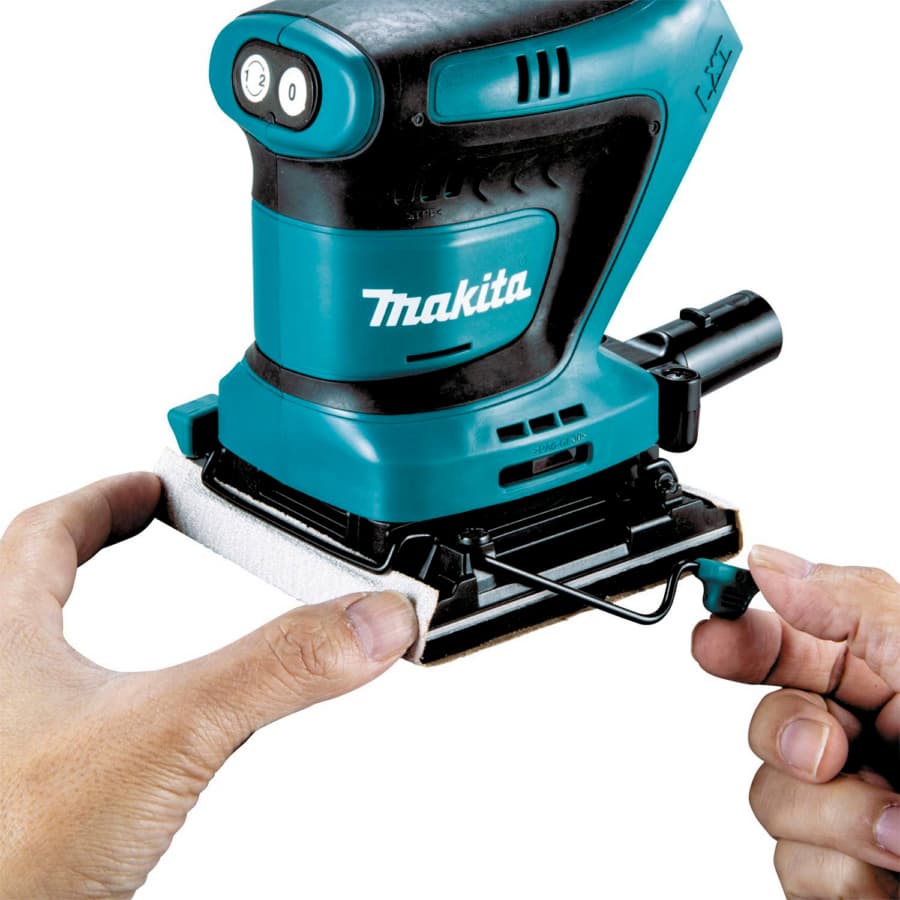 Makita Finish Sander 18V LXT® Lithium-Ion Cordless Brushed Motor with 4-1/2 x 4" Pad, Vacuum, Bare Tool - XOB02Z, detail 6