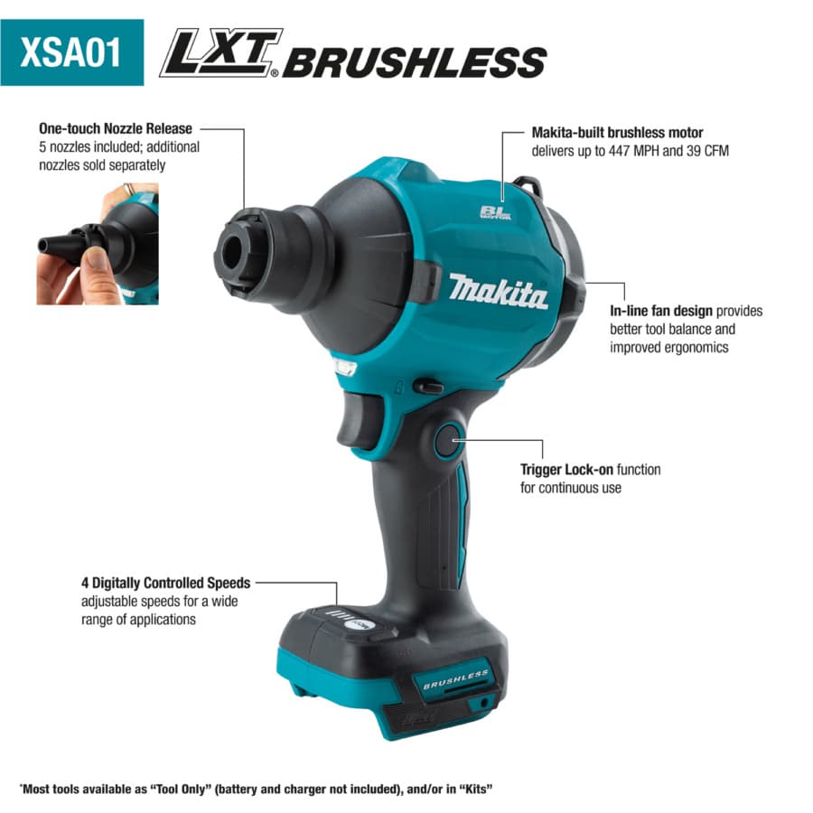 Makita Inflator 18V LXT® Lithium-Ion Cordless, (Bare Tool) - XSA01Z, detail 5