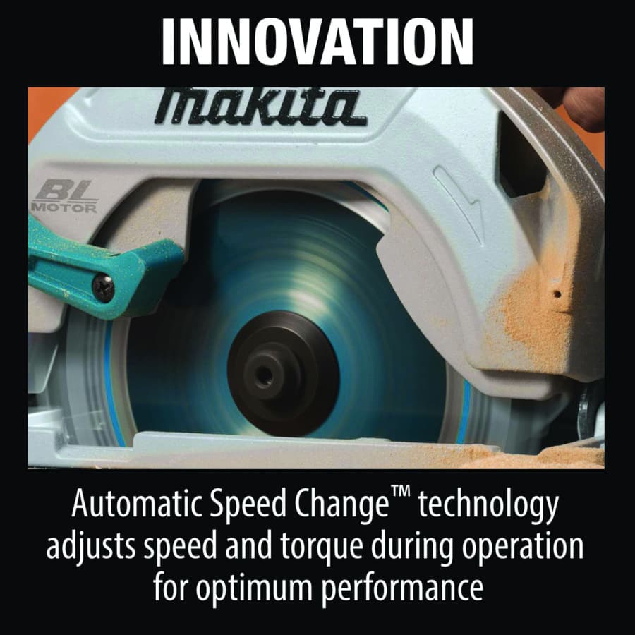 Makita 6-1/2" Circular Saw 5/8" Arbor with 18V LXT® Lithium-Ion Cordless Brushless Motor, Bare Tool, - XSH03Z, detail 4