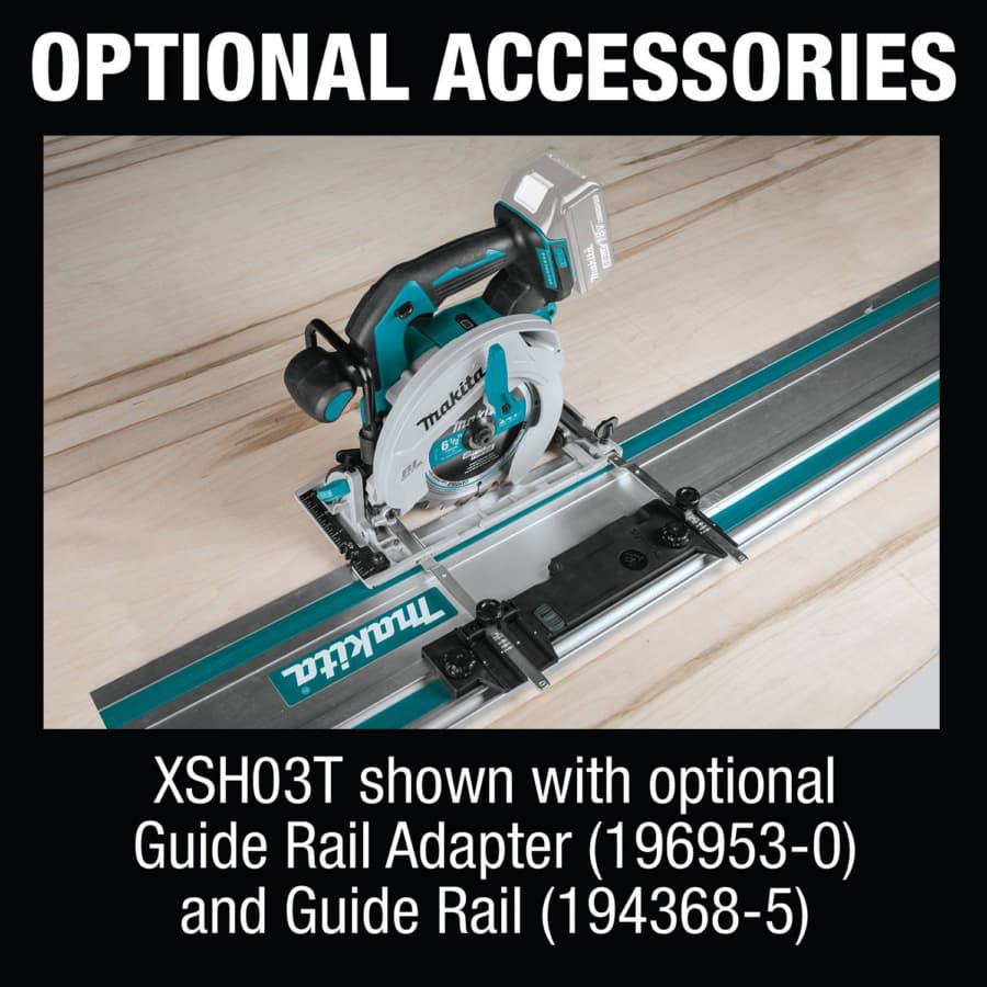 Makita 6-1/2" Circular Saw 5/8" Arbor with 18V LXT® Lithium-Ion Cordless Brushless Motor, Bare Tool, - XSH03Z, detail 6
