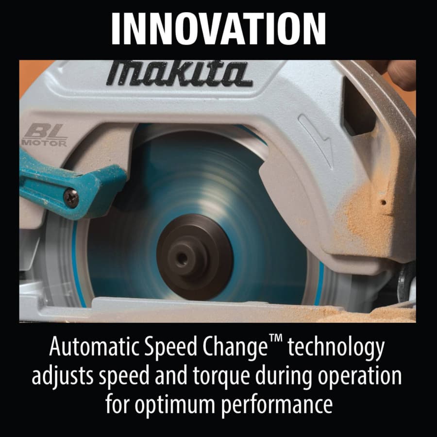 Makita 6-1/2" Circular Saw 5/8" Arbor with 18V LXT® Lithium-Ion Cordless Brushless Motor, Bare Tool, - XSH03Z, detail 8