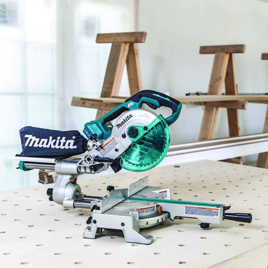 Makita 7-1/2" Compound Sliding Miter Saw 5/8" Arbor 18V LXT® Lithium-Ion Cordless Brushless Motor, Bare Tool - XSL02Z, detail 2