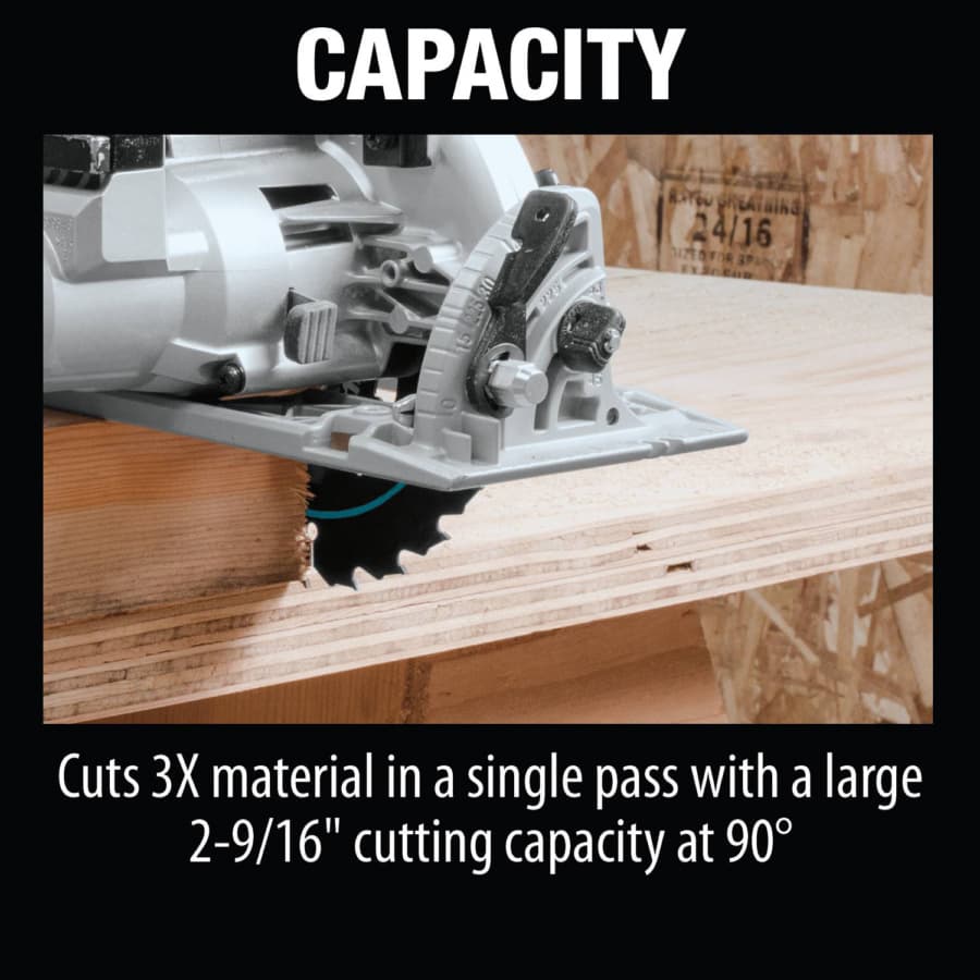 Makita 7-1/4" Circular Saw 5/8" Arbor with 18V LXT® Lithium-Ion Cordless Brushless Motor, Bare Tool, Rear handle - XSR01Z, detail 1