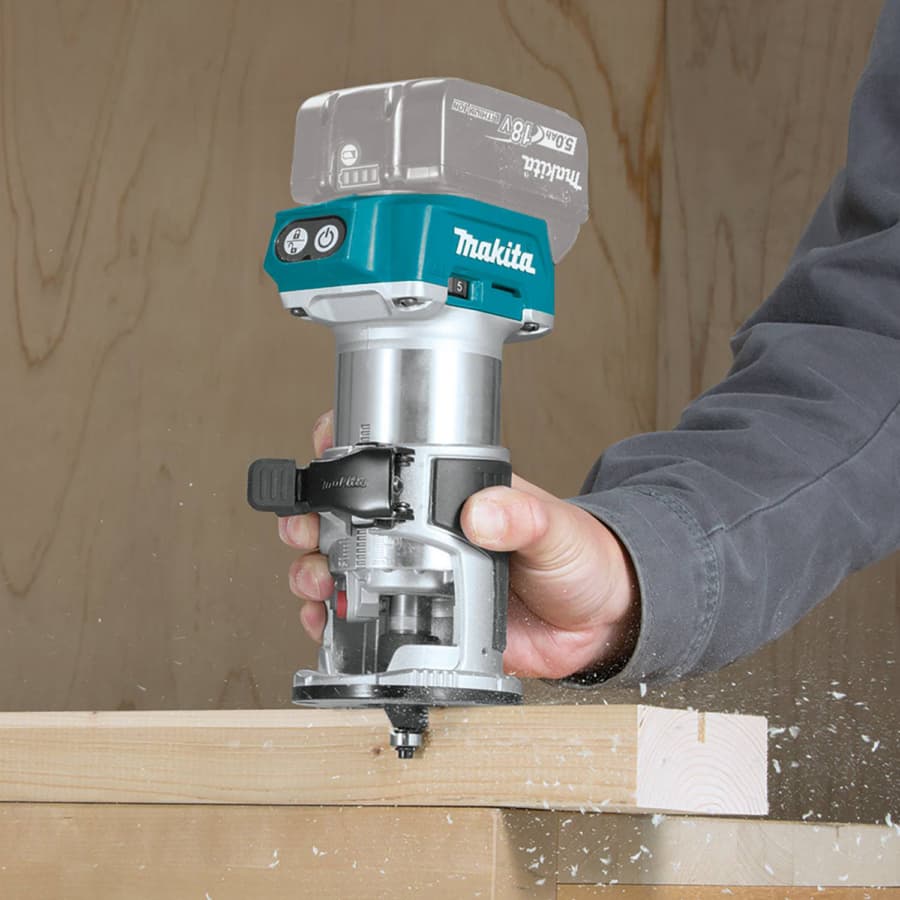 Makita Combination Plunge-Fixed Base Router 18V LXT® Lithium-Ion Cordless Brushless motor Variable Speed, Bare Tool - XTR01Z, detail 3
