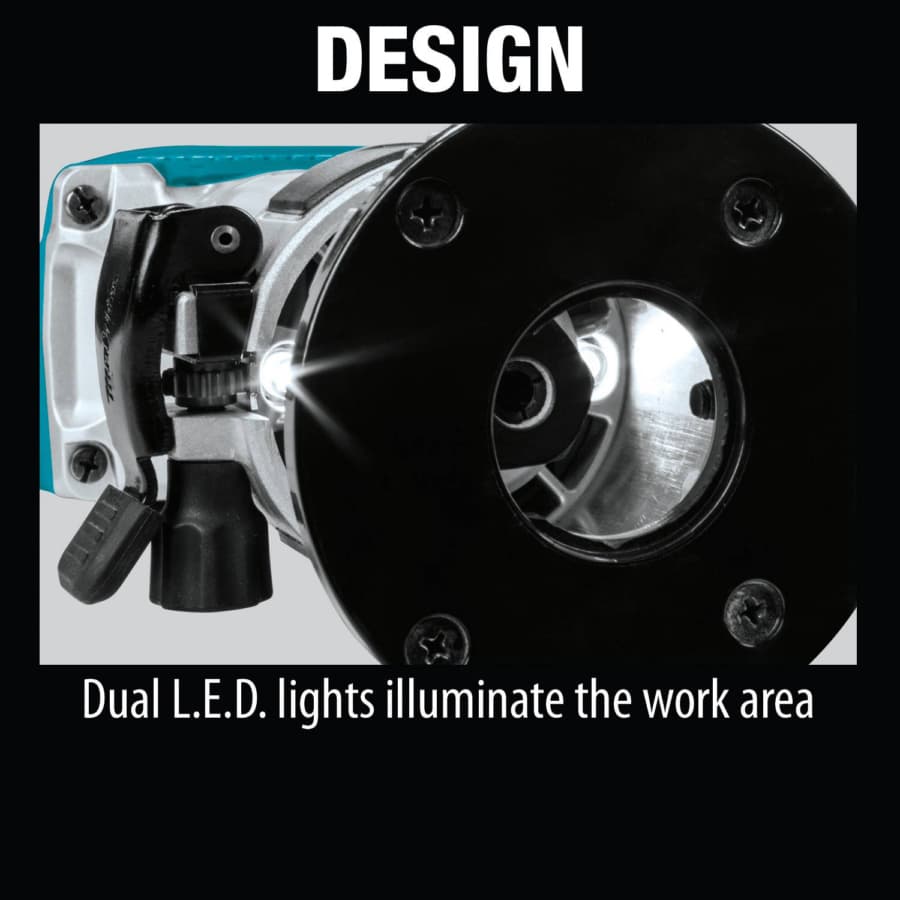 Makita Combination Plunge-Fixed Base Router 18V LXT® Lithium-Ion Cordless Brushless motor Variable Speed, Bare Tool - XTR01Z, detail 5