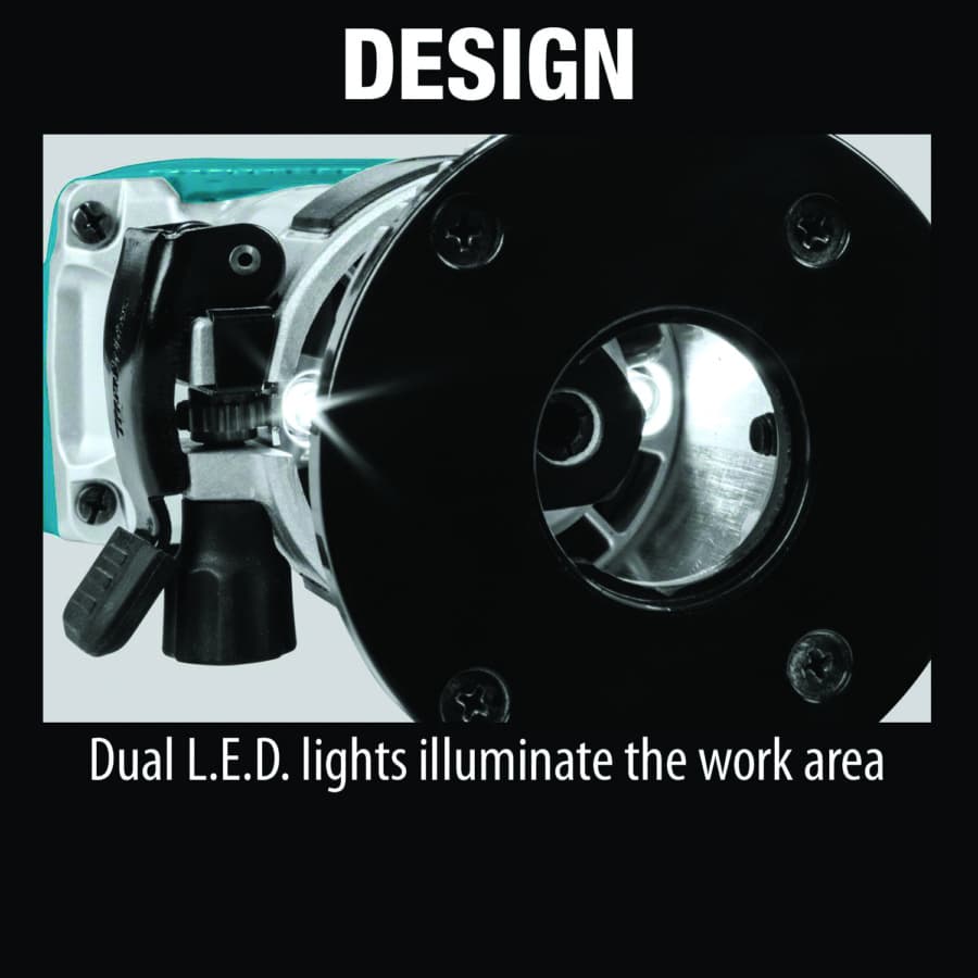 Makita Combination Plunge-Fixed Base Router 18V LXT® Lithium-Ion Cordless Brushless motor Variable Speed, Bare Tool - XTR01Z, detail 9
