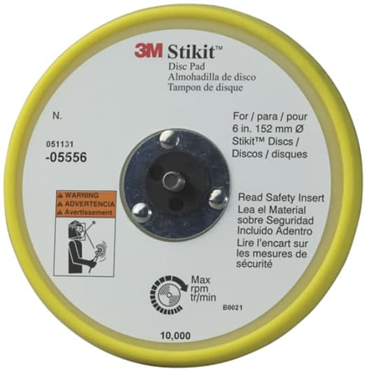 6" PSA Low Profile Disc Pad, Red