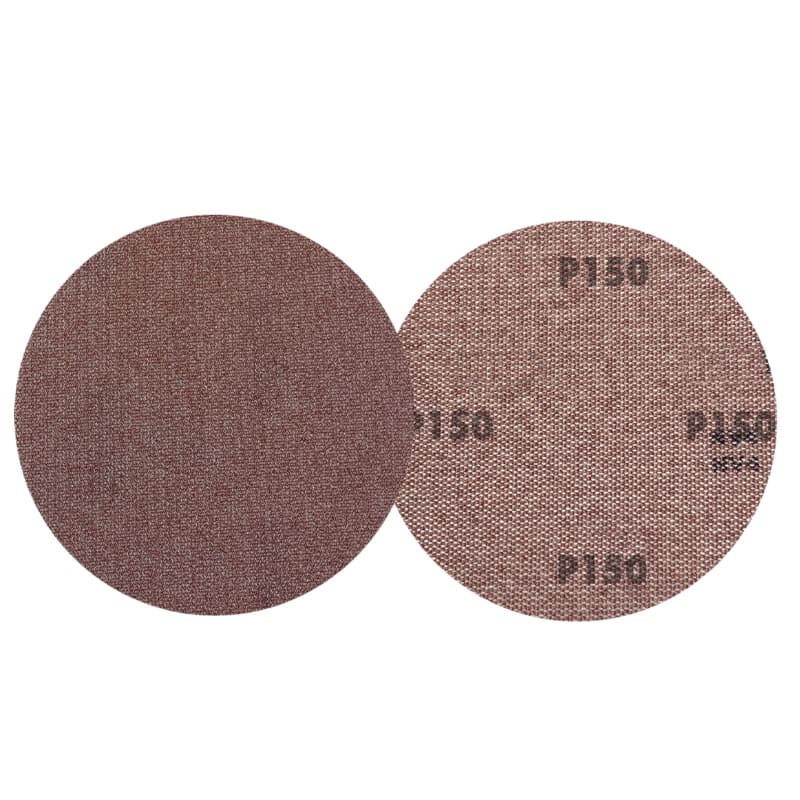6" Hook & Loop No Holes 150 Grit Net Meshed Abrasive Sanding Disc, Aluminum Oxide on Knitted Fabric (50/Box)