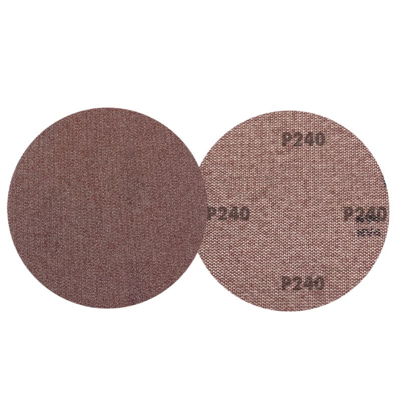 6" Hook & Loop No Holes 240 Grit Net Meshed Abrasive Sanding Disc, Aluminum Oxide on Knitted Fabric (50/Box)
