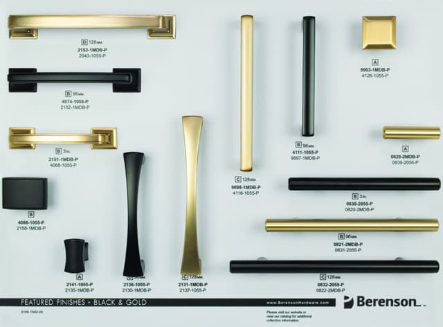 Berenson Sample Board, Black/Gold