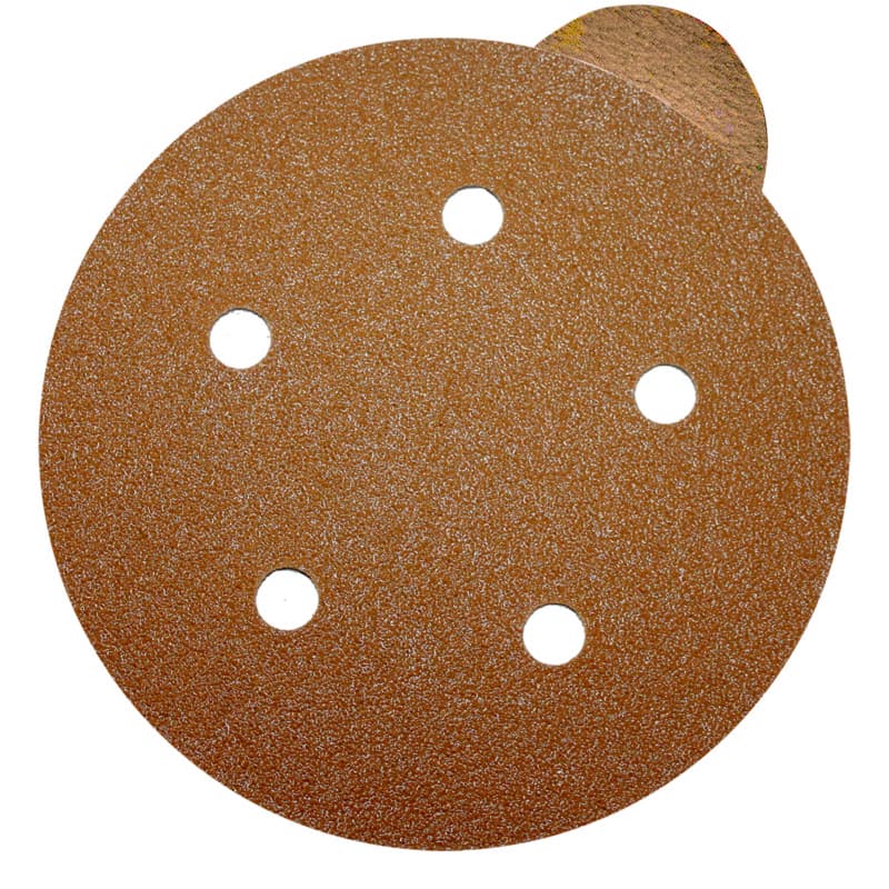 5" PSA 600 Grit L52113 5 Holes Sanding Disc, Heat Treated Aluminum Oxide on Paper