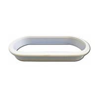 6398 6-1/2" x 3" 2-Piece Wire Grommet Liner, White