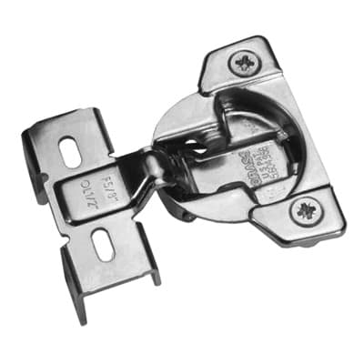 TEC 861 108° Opening Wrap-Around Face Frame Hinge, 42mm Boring Pattern, Self-Closing, 5/8" Overlay, Dowelled