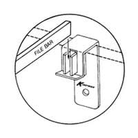 Pendaflex 5/8" Top Fastening Bracket, Zinc