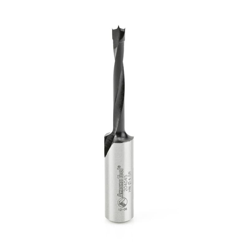 4.5mm x 70mm Brad Point Boring Bit, Right Hand, 10mm Shank