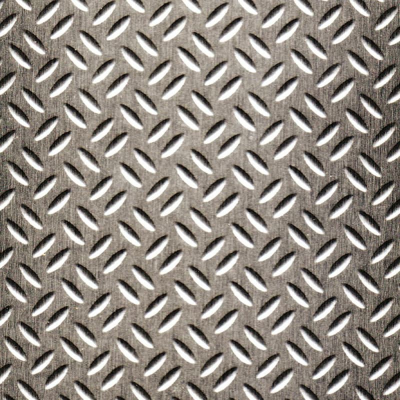 ATI Decorative Laminates Laminate, Color 256 GEK Brushed Stainless Diamond Plate, 96" x 48"