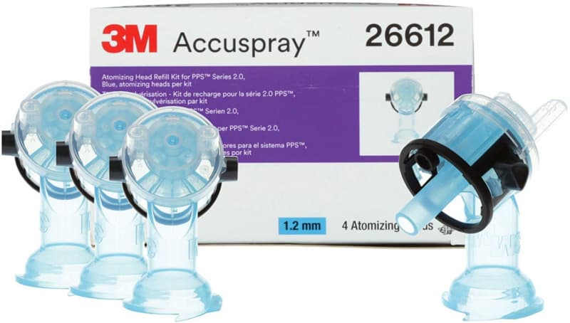 Accuspray Atomizing Head Refill Pack, Blue, 4/Pack