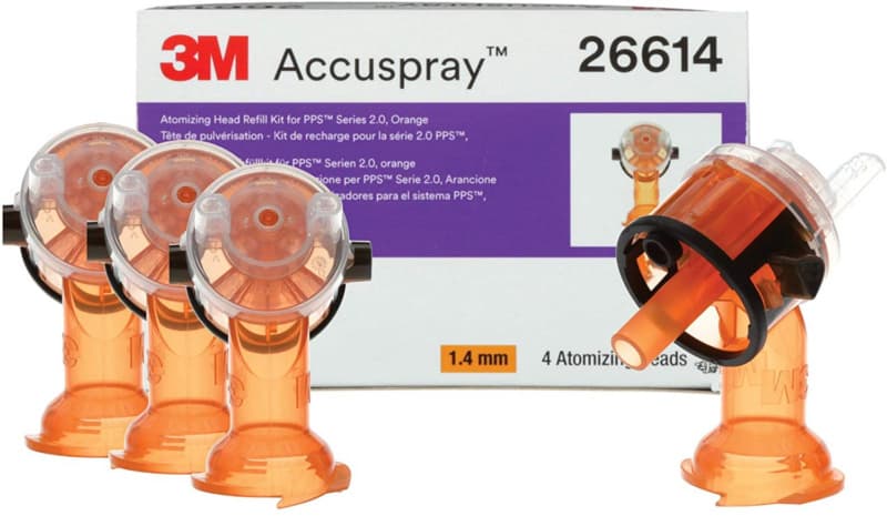 Accuspray Atomizing Head Refill Pack, Orange, 4/Pack