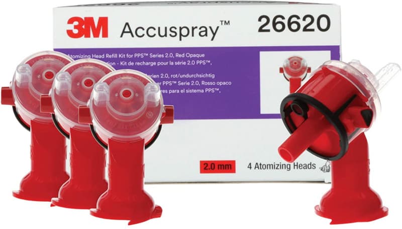 Accuspray Atomizing Head Refill Pack, Red, 4/Pack