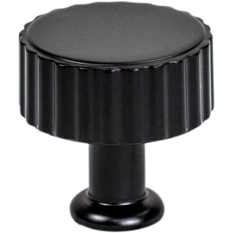 CANNELEE KNOB 1-3/16 DIA MATTE BLACK, 2883-1055-P