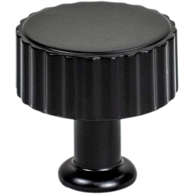 CANNELEE KNOB 1-3/16 DIA MATTE BLACK, 2883-1055-P
