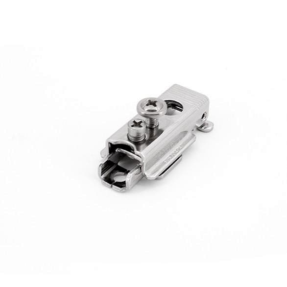 304B Cam Adjustable Straight Mounting Plate, Polished, Screw-On, 12mm
