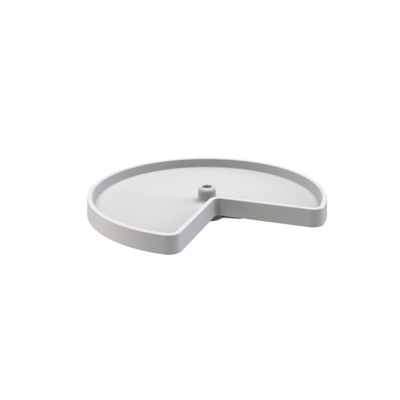 24" Pie Cut Lazy Susan Tray (No Hardware), White, Bulk (12 Trays)