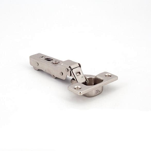 105° Opening Concealed Hinge, Self-Closing, Free-Swinging, 14mm Overlay, Nickel, Screw-On