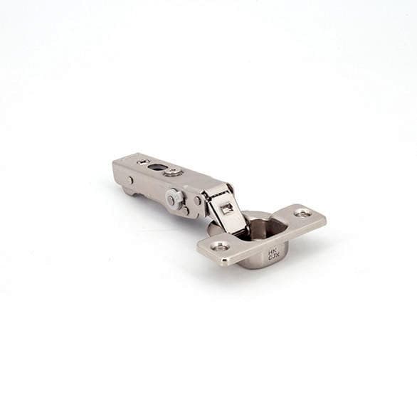 105° Opening Concealed Hinge, Adjustable Soft-Close, Free-Swinging, 19mm Overlay, Nickel, Screw-On