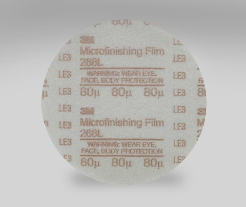 6" Hookit™ 80 Grit 6 Holes 268L Sanding Disc, Aluminum Oxide on Polyester Film (25/Box)
