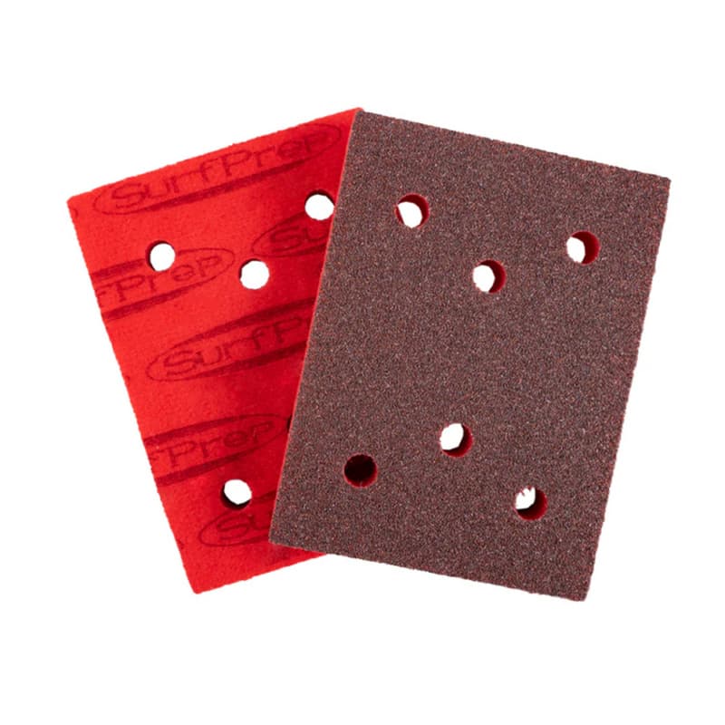 Fine Grit Aluminum Oxide 6 Holes ProFoam Abrasive Pad, 4" x 5-1/4" x 1/2" (12/Box)
