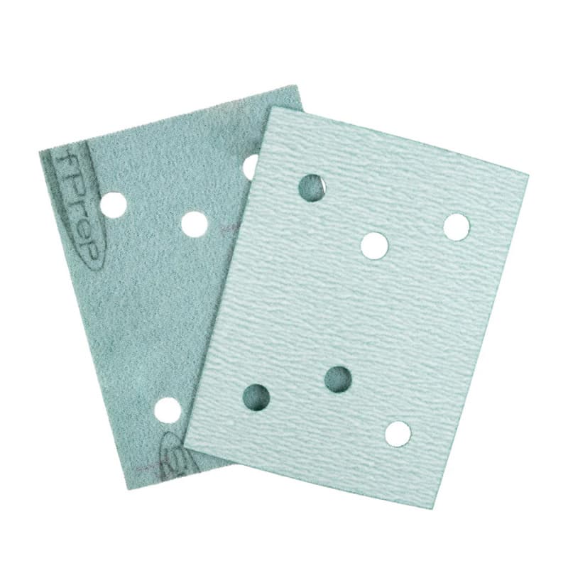 4" x 3" 120 Grit Hook/Loop Aluminum Oxide 6 Holes Film Abrasive Sheet (100/Box)