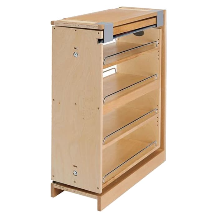 9" x 30" 4-Shelf Filler Pullout Organizer with BLUMOTION Soft-Closing, Wood