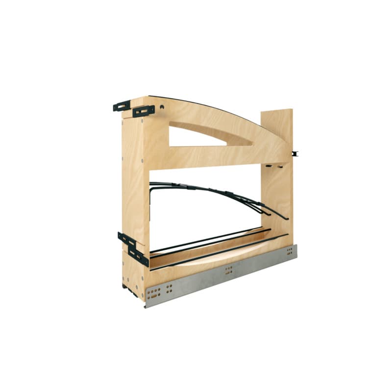 5" Craftsman Base Cabinet Pullout with Tray Divider/Foil Wrap Holder for 9" Base Cabinets, Light Brown