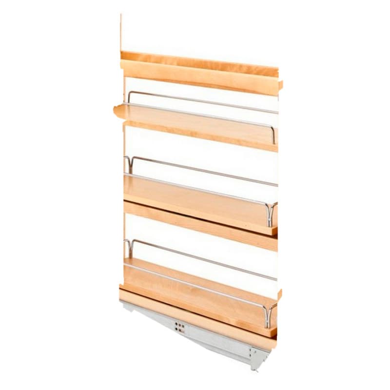 5-3/4" - 6" 3-Shelf Swivel Base Cabinet Pullout with BLUMOTION Soft-Close Slide, Semi-gloss