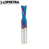 3/8" x 2-1/2" Down-Cut Spektra Extreme Tool Life Coated Spiral Plunge Bit, 2-Flute, 3/8" Shank