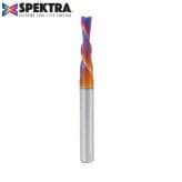 5mm x 2-1/2" Down-Cut Spektra Extreme Tool Life Coated Spiral Plunge Bit, 2-Flute, 1/4" Shank