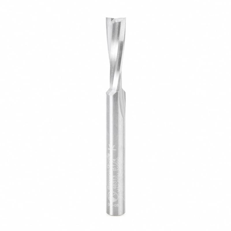 1/4" x 2-1/2" Acrylic Cutting 'O' Up-Cut Slow Spiral Router Bit, 2-Flute, 1/4" Shank, 3/4" Cutting Height