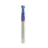 1/4" Dia x 3/4" Solid Carbide Spiral Plunge Router Bit with 1/16" Corner Radius, 1/4" Shank Up-Cut Spiral Spektra Extreme Tool Life Coated