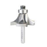 1-5/8" x 1/2" Radius Corner Rounding/Beading Router Bit, 4-Flute, 1/4" Shank