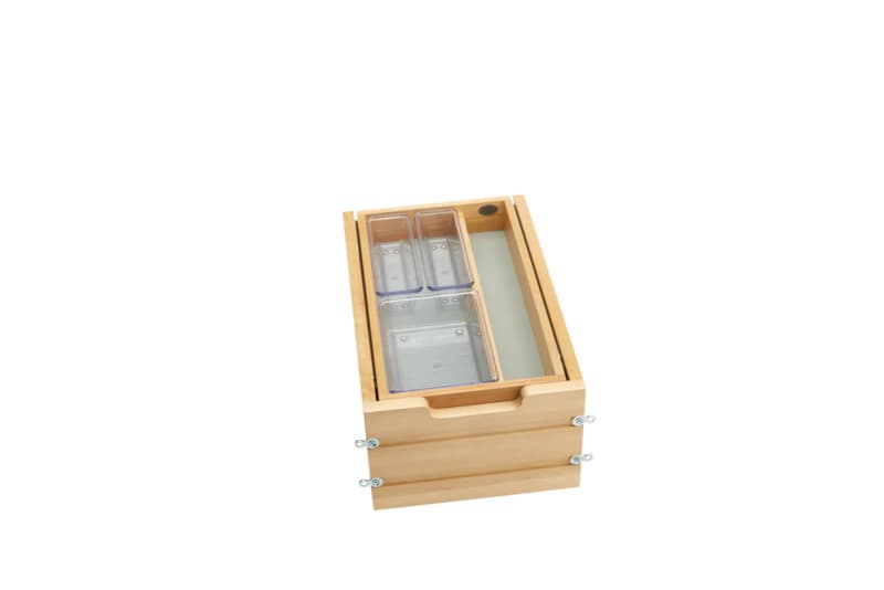 13-1/2" Vanity Tiered Drawer with BLUMOTION Soft-Closing for Frameless Cabinets, Maple