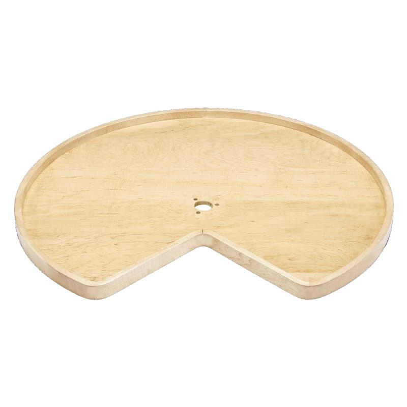 4WLS 28" Kidney 1 Tray Lazy Susan with Holes, Natural Maple