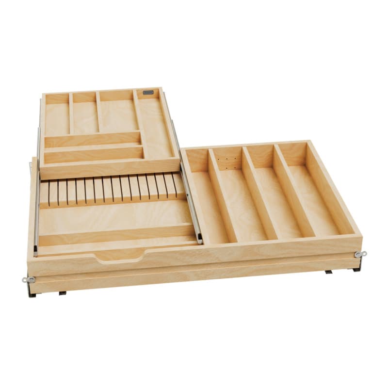 4WTCD 33" Two Tiered Cutlery Drawer with BLUMOTION Soft-Close, Semi-Gloss